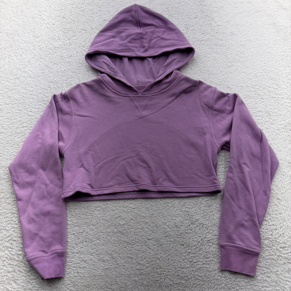 Lululemon Purple Cropped Hoodie Long Sleeve Relaxed Fit Sweatshirt Small